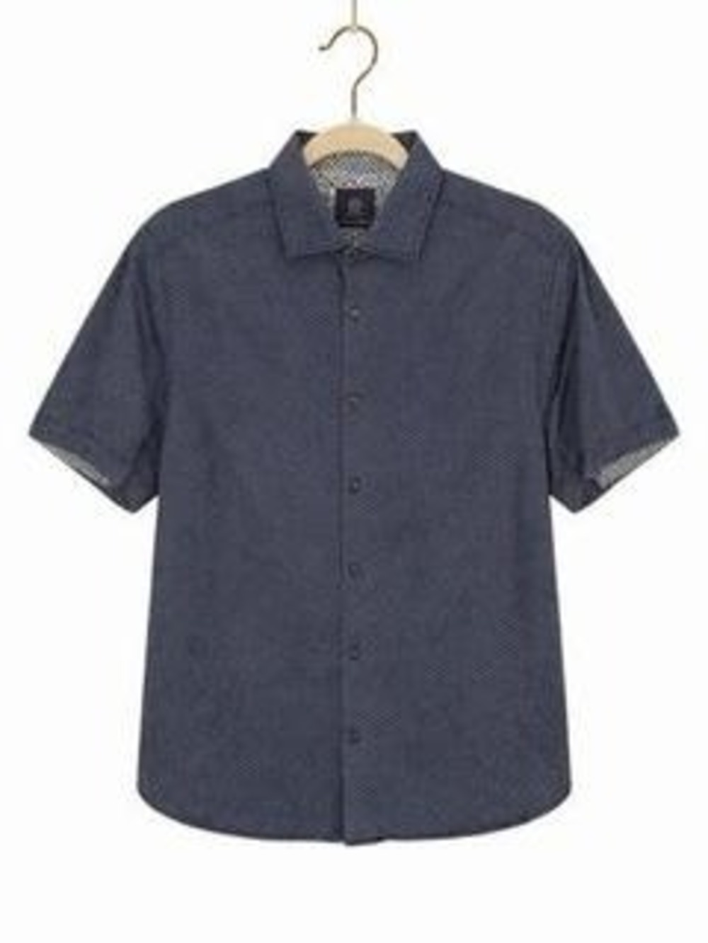 Ricky Singh Short Sleeve Button Down L Blue